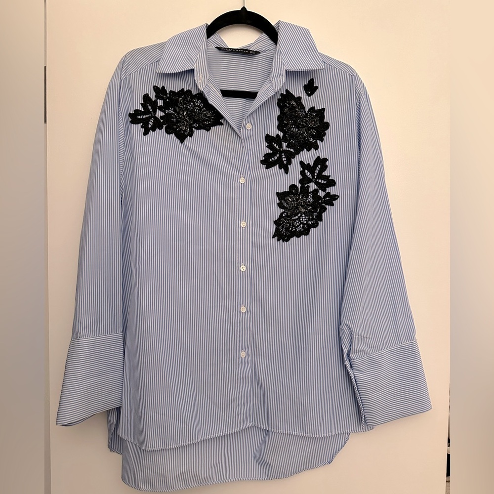 Like new Zara sequin shirt